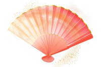 Chinese fan color red white background invertebrate chandelier.