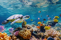Underwater fish outdoors aquarium.