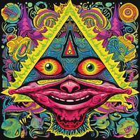 LSD blotter painting pattern drawing.