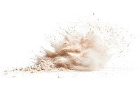 Flour powder flour white background.