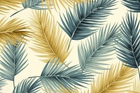 Vintage drawing of palm leaves pattern backgrounds outdoors tropics.