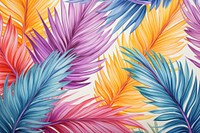 Vintage drawing of palm leaves pattern backgrounds creativity abstract.