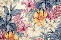 Vintage drawing of wild flower pattern backgrounds plant petal.