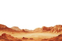 A desert landscape on Mars outdoors nature ground.