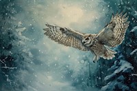 The Winter Owl owl animal winter.
