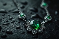 Green gemstone necklace jewelry emerald diamond.