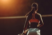 Woman playing tennis outdoors player person.