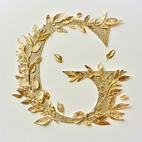 Gold jewelry brooch shape.