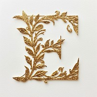 Gold jewelry pattern brooch.