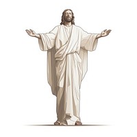 Jesus statue sculpture adult white background.