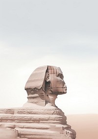 Great Sphinx of Giza tatue representation architecture sculpture.