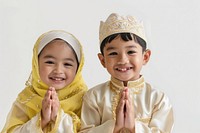 Muslim boy and girl celebration smiling baby.