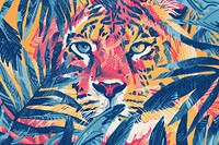 Wild animals pattern art backgrounds painting.