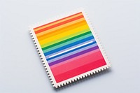 Rainbow Risograph style postage stamp blackboard rectangle.