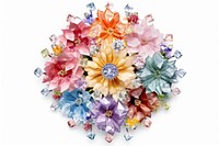 Diamond flower jewelry brooch.