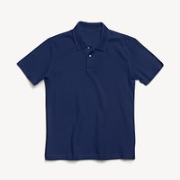 Navy blue polo shirt mockup psd