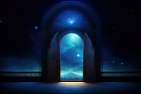 Islamic ramadan greetings background sky architecture galaxy.