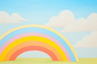 Rainbow painting backgrounds outdoors.