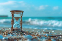 Hourglass outdoors sand tranquility.