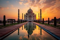 Taj Mahal in India in Ramadan architecture building landmark.