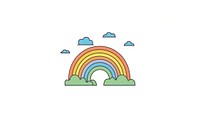 Rainbow icon outdoors drawing nature.