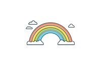 Rainbow icon nature sky creativity.