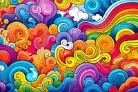 Rainbow backgrounds pattern art.