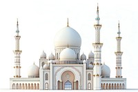 3d illustration ramadan architecture building dome.