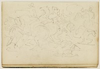 Cavalry skirmish by Théodore Géricault