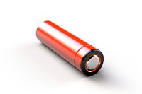 Single AA battery white background ammunition cylinder.