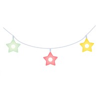 Star christmas light string white background illuminated celebration.