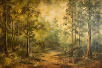 Green forest painting landscape outdoors.