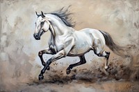 Horse painting art stallion.