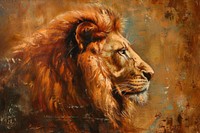 Lion painting art wildlife.