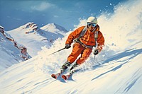 Recreation outdoors skiing sports.