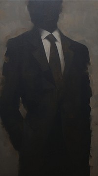 Businessman art painting portrait.