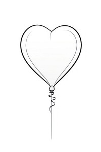 Balloon outline sketch white celebration accessories.