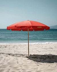 Beach umbrella mockup psd