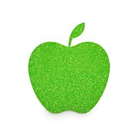 Apple icon fruit green plant.