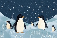 Cute penguin pattern animal bird wildlife.