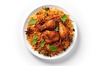 Handi Chicken Biryani biryani plate food.