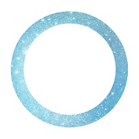 Circle icon shape blue white background.