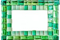 Green iridescent backgrounds rectangle jewelry.