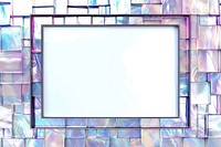 Hologram iridescent backgrounds rectangle frame.