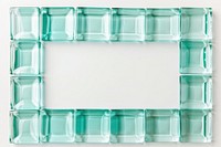 Iridescent turquoise square backgrounds rectangle glass.