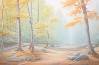 Painting of forest backgrounds landscape outdoors.