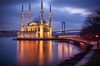 Ortakoy mosque bridge architecture landscape.