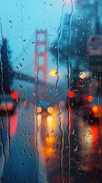 Rain scene with golden gate bridge outdoors light glass.