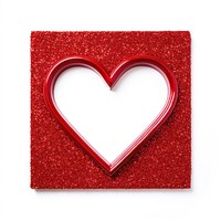 Glitter shape heart red.