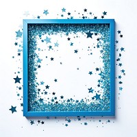 Frame glitter shapes star backgrounds turquoise blue.